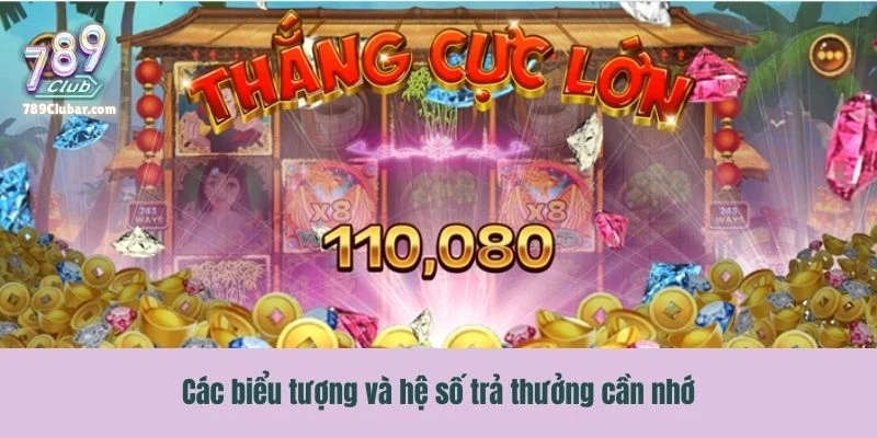Các biểu tượng và hệ số trả thưởng cần nhớ