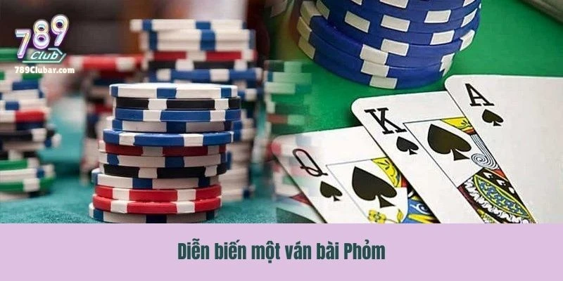 Diễn biến một ván bài theo luật chơi Phỏm